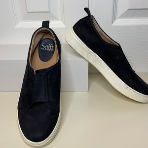 Sofft Black Suede Slip on Sneakers